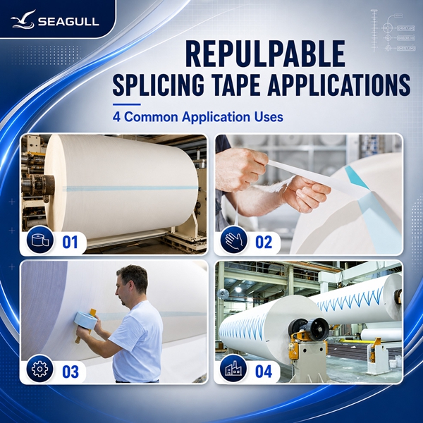 Repulpable Double Sided Paper Splicing Tape Applications